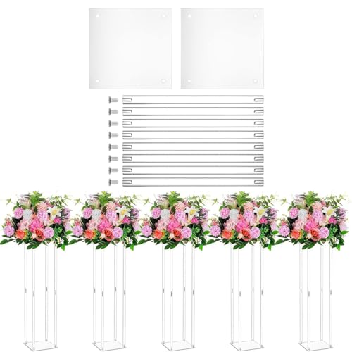 Support arrangements floraux mariage rectangulaire stable pour éviter les chutes de vases - 4