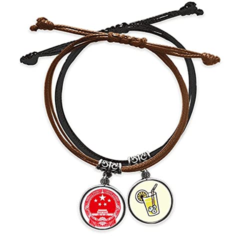 Bracelet corde rouge et cuir symbole chinois le cadeau idéal chargé de sens