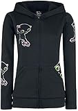 cupcake cult jacke Pastel Goth, Rockwear Cupcake Cult Kapuzenjacke Black CAT Hood schwarz Schwarz S