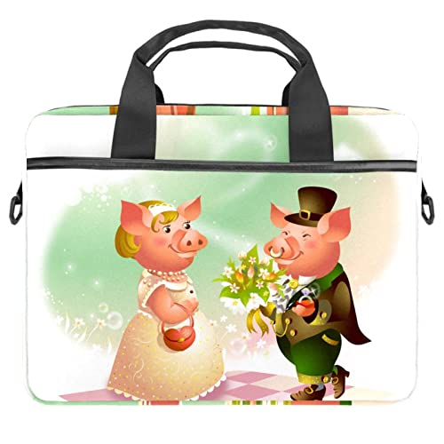 Sacoche PC portable 13-14 pouces motif cochon mignon et coloré