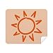 Sunshine Sun Hand Painting Orange Cleaning Cloth Screen Cleaner 2pcs Suede Fabric