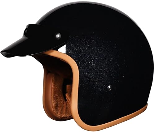 Casque de moto vintage ouvert compact anti-transpiration pour scooter