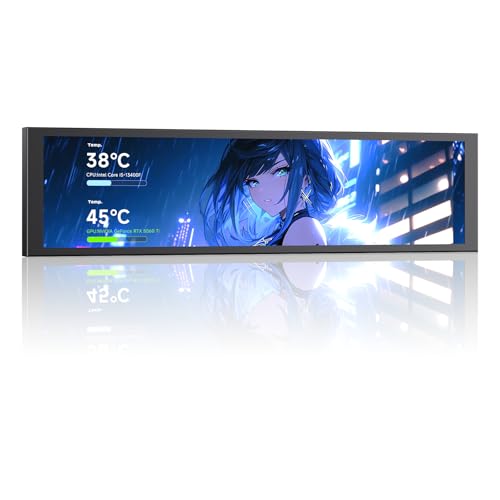 نمایشگر LCD کیس کامپیوتر TZMRIT مدل 9.16 اینچ ARGB نمایش دما مشکی