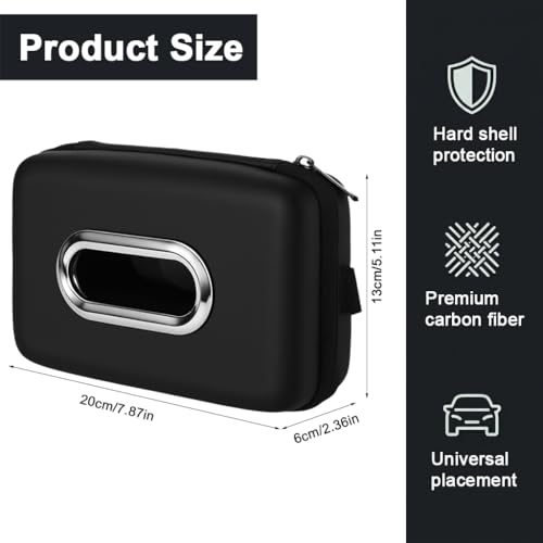 Image of STHIRA PU Car Tissue Holder with Elastic Strap for Sun Visor Storage Case