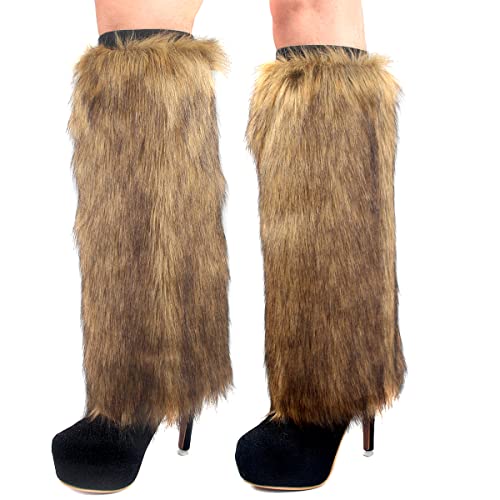 ECOSCO One Pair Women Faux Fur Boots Shoes Cuffs Leg Warmers Covers2