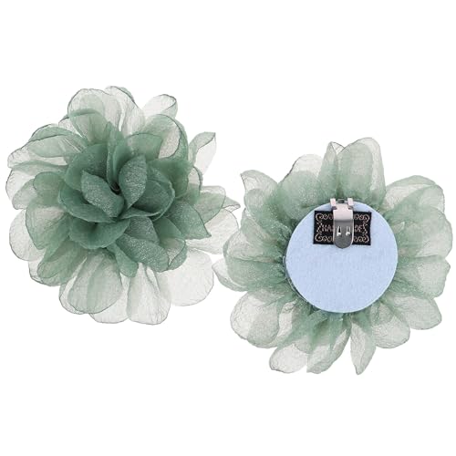Amosfun Pinzas para Zapatos Flores Desmontables 2 Piezas Color Verde Elegante Accesorios Decorativos para Tacones Altos Clips para Zapatos Planos de Mujer en Bodas y Fiestas