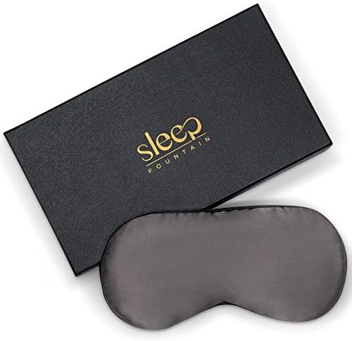 SLEEP FOUNTAIN Anti-Aging Sleep Mask for Women with Copper Ion Technology, Soft Mulberry Silk Eye Mask for Sleeping and Skin Care, Blindfold Eye Shades Reduce Eye Puffiness, Fine Lines and Wrinkles