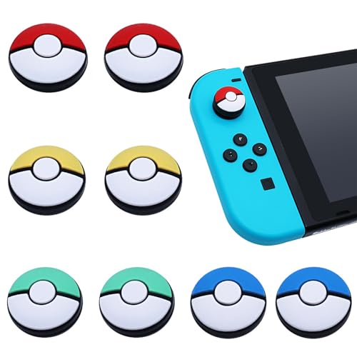 Cerioll Copri Levette, Replacement Joystick Covers, 8 Pezzi Joystick Thumb Grip Cap, Copri Analogici in Silicone, Thumb Grips, Analog Stick Cap Compatibili con Nintendo Switch Grip