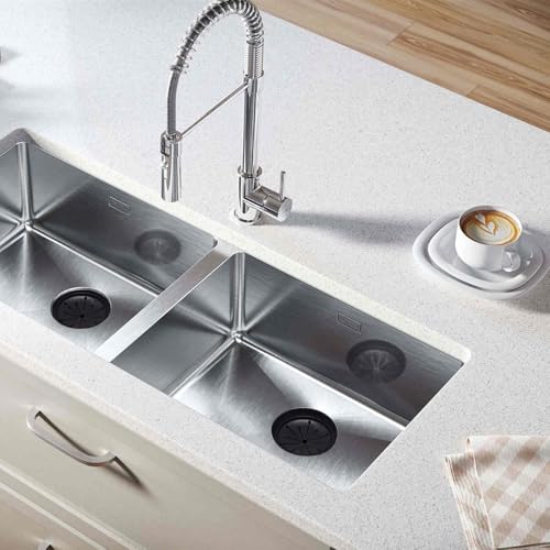 Image of 2pcs 3-3 /8 inch Garbage Disposal Splash Guard, Quiet Garbage Guard Disposal Drain Cover Garbage Disposals Rubber Drain Plugs Sink Splash Guard Replacement