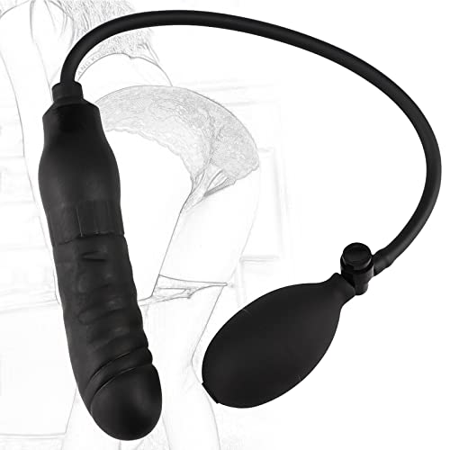 DstoLusre Consolador inflable grande y suave de silicona con bomba, globo y válvula de liberación, tapón anal inflable, juguete sexual BDSM for hombres y mujeres