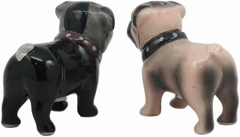 Kissing Love Pugs Decorative Ceramic Salt and Pepper Shakers Set