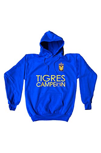 Tigres UANL 2017 Campeon Otra Vez Apertura Champions Hoodie Sweater (S, Blue)