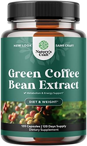Green Coffee Bean Extract for Weight Loss - Weight Loss Pills for Women and Men - Appetite Suppressants for Weight Loss with Chlorogenic Acid - Herbal Fat Burner to Assist with Weight Loss 120 Count