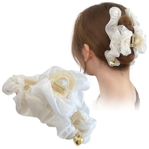 FASELE バンスクリップ ヘアクリップ カジュアル 可愛い ふんわり ふわふわ ヘアアクセサリー 髪留め 人気 韓国風 レディース オフィス 髪飾り スタイリッシュ 優雅的 オシャレ 母の日 ギフト 贈り物 プレゼント（Amazon）