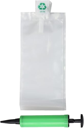 Bolsas de aire de embalaje, Bolsas protectoras inflables de plástico transparente, Bolsas de embalaje inflables de aire, 50 piezas, 4 x 8 pulgadas