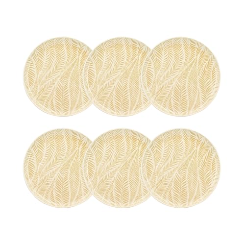 NOVASTYL - Lot 6 assiettes plates savane 26cm en grès - 2614573