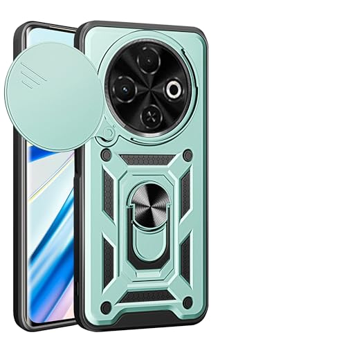 Kukoufey Compatible with Tecno Spark 30C 4G Case Cover,with Slide Camera Lens Cover Compatible with Tecno Spark 30C 4G kl5 kl5n Case Green