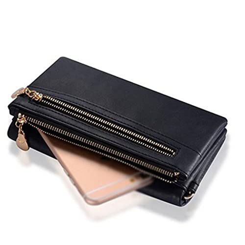 Casual Ladies Holding Zipper Bag Retro Zipper Card Holder Long Wallet3