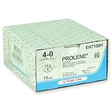 ETHICON - PROLENE blau pigmentierte Monofilamentnähte, steril, nicht resorbierbar, 4/0 FS-2, Packung mit 36 Stück, 22320