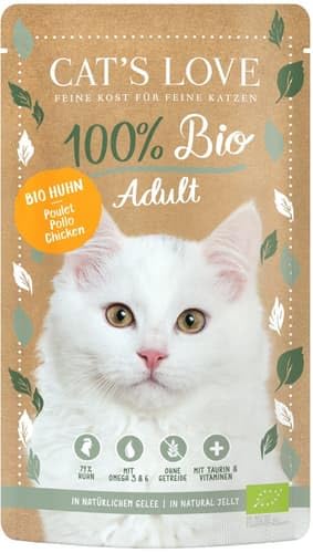 Produktbild von CAT'S LOVE Adult Bio Huhn Katzen Nassfutter - 6 x 100 g