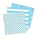Anyneo Striped Chevron Polka Dot Blue Paper Beverage Napkins 60 Count