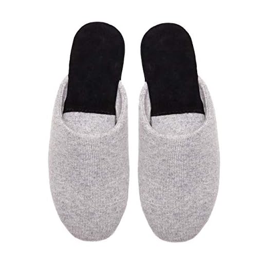 PABLO Womens Cashmere Slippers Grey
