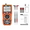 Multimetro digitale con 6000 conteggi, Amperemetro Ohmmetro Voltmetro TRMS, Misura la resistenza alla corrente di tensione Diodo Continuità Temperatura Frequenza NCV con display LCD e torcia elettrica