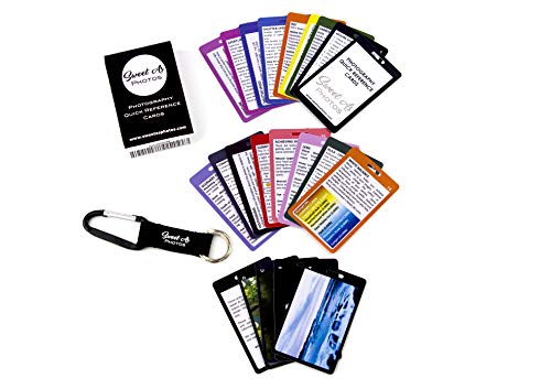 Sweet As Photos – 22 Full Colour Plastic Double-Sided Photography Quick Reference Cards / Cheat Sheets – Learn Photography – Sony / Canon / Nikon #TOP7
