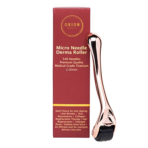 Micro Needle Roller |Derma Roller | Face Roller | Microneedling For Anti ageing | Anti Wrinkles | Scars| Acne |Hair Regrowth |Cellulite remover| Skincare Tool (1.00mm)