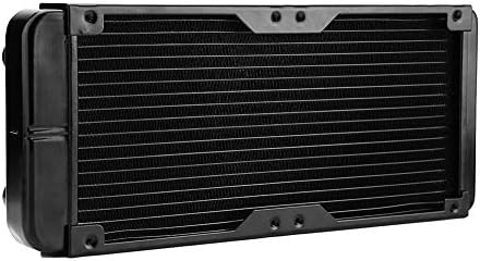 Hopcd 240mm G4/1 Computer Radiator Aluminum 18 Tube Heat Exchanger Radiator Universal Water Cooling Radiator for CPU LED Heatsink