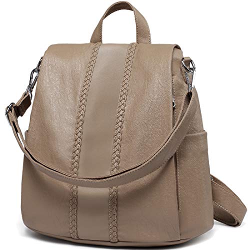 VASCHY Mochila Mujer  Antirobo Bolsos  Piel Mochilas Universitarias Impermeable Bandolera
