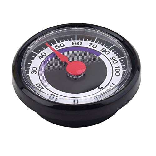 Hanmarigold 1 PC Mini Portable Accurate Durable Analog Hygrometer Humidity Meter Mini Power-Free FOR Indoor Outdoor Home Use - black