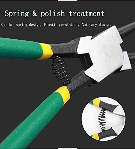 Sdfsx 4 Pcs Snap Ring Pliers Set, 7-Inch Internal/External Snap Ring Pliers Set, Heavy Duty External/Internal Circlip Pliers With Straight/Bent Jaw For Ring Remover Retaining #TOP5