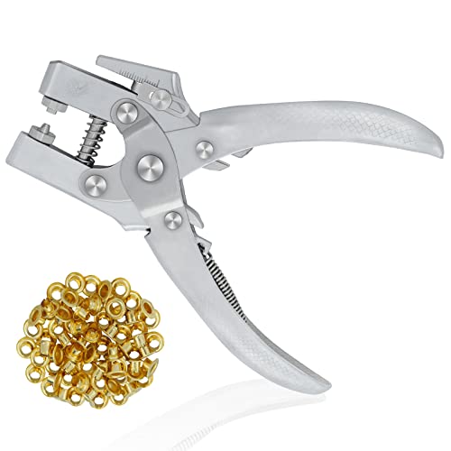 Eyelet Punch Kit 5mm with Grommet Metal Hole Pliers Tool for Belt/Leather/Bag