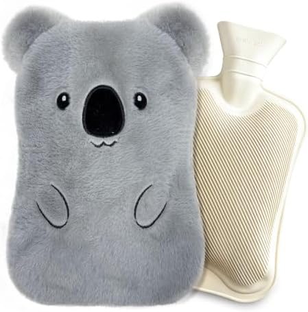 Wärmflasche mit Bezug 2 L, Wärmflasche Tier Groß Kinder(Koala) | Wärmeflasche mit Kuschelweichem Bezug, Plüsch Wärmflasche zur Schmerzlinderung für Bauch Rücken Beine