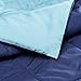 Amazon Basics Comforter Blanket Twin/Twin XL, Reversible Lightweight Microfiber All Season Blanket, Navy/Sky Blue