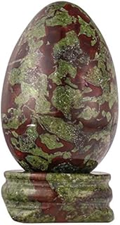 Nupuyai Crystal Egg with Stand for Home Decoration,Carved Polished Stone for Reiki Chakra Healing Tiger's Eye