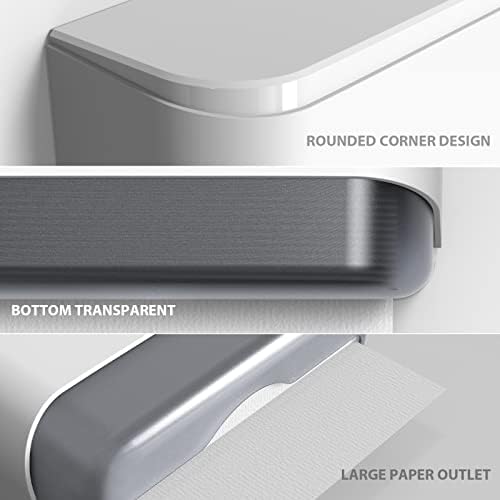 interhasa! Commercial Paper Towel Dispenser Wall Mounted, Hand Towel Dispenser Large Capacity Tissue Box C-Fold Paper Towel Holder for Bathroom Kitchen Restaurants Hotel (White)