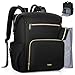 Lekesky Wickelrucksack Groß, Baby Wickeltasche Rucksack mit Wickelunterlage & Kinderwagengurten, Multifunktionaler Diaper Bag mit Schnullerhalter & Diebstahlschutz-Fach für Mama und Papa, Schwarz