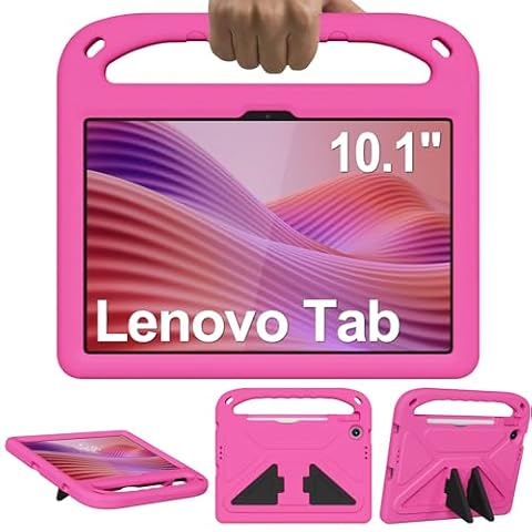 Etui dziecięce GOZOPO do tabletu Lenovo Tab | 10,1 cala (2025) TB311FU / TB311XU, lekka, odporna na wstrząsy uchwyt standardowa obudowa - różowa