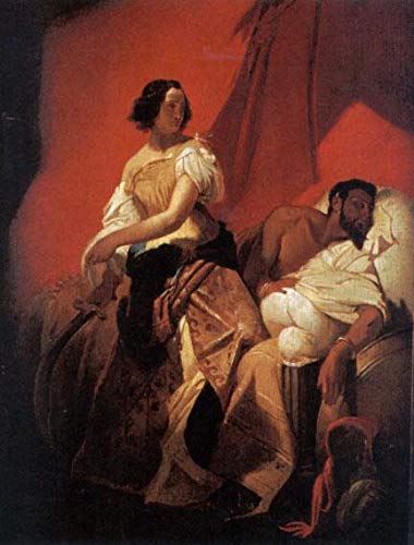 Peinture sur toile Judith et Holopherne Horace Vernet tableau huile