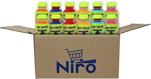 Fast Twitch Ignites Power | Gatorade Energy Drinks Variety Pack | 6 Flavors 2 Each | 12 Pack | 200Mg Caffeine And Electrolytes | Zero Sugar And Source Of Vitamins B6 And B12 | Niro Assortment #TOP1