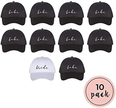 Miniatura 7 de Pop Fizz Designs Sombreros de béisbol para bebé (negro, paquete de 10), Negro