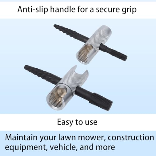 Fukaisu 2stk Schmiernippelwerkzeug, 4-in-1-Zerk-Montagewerkzeug zum Einbauen Entfernen und Neuschneiden für 1/4-28 SAE 1/8-NPT M10x1 M8x1 und Sechskantgrößen 3/8 7/16