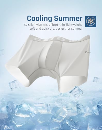 Calzoncillos tipo bóxer de microfibra premium con textura de seda de hielo 3