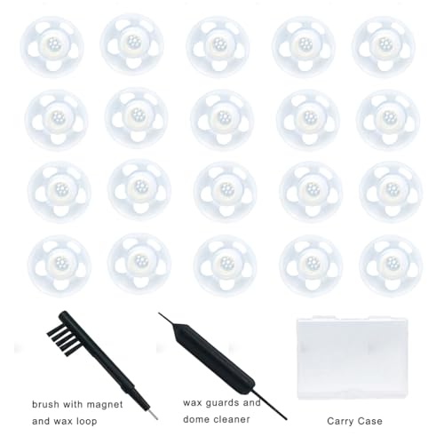 Click 2.0 Dome 4mm/8mm/10mm Open for Connexx/Signia and Rexton RIC Hearing Aids with Cleaning Brush Tools and Carry Case- 20pieces (8MM) by AIERTING - Image 5