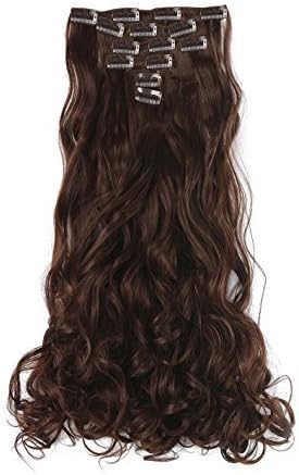 Ekan Synthetic Hair Extensions, Brown, 95 Grams, Pack Of 1