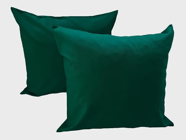 Poszewka na poduszkę, dekoracyjna, 2 sztuki, ze 100% bawełny, kolekcja koncepcja, kolor i rozmiar do wyboru (poszewka na poduszkę zestaw 2 szt.  40 x 40 cm, zielona jodła