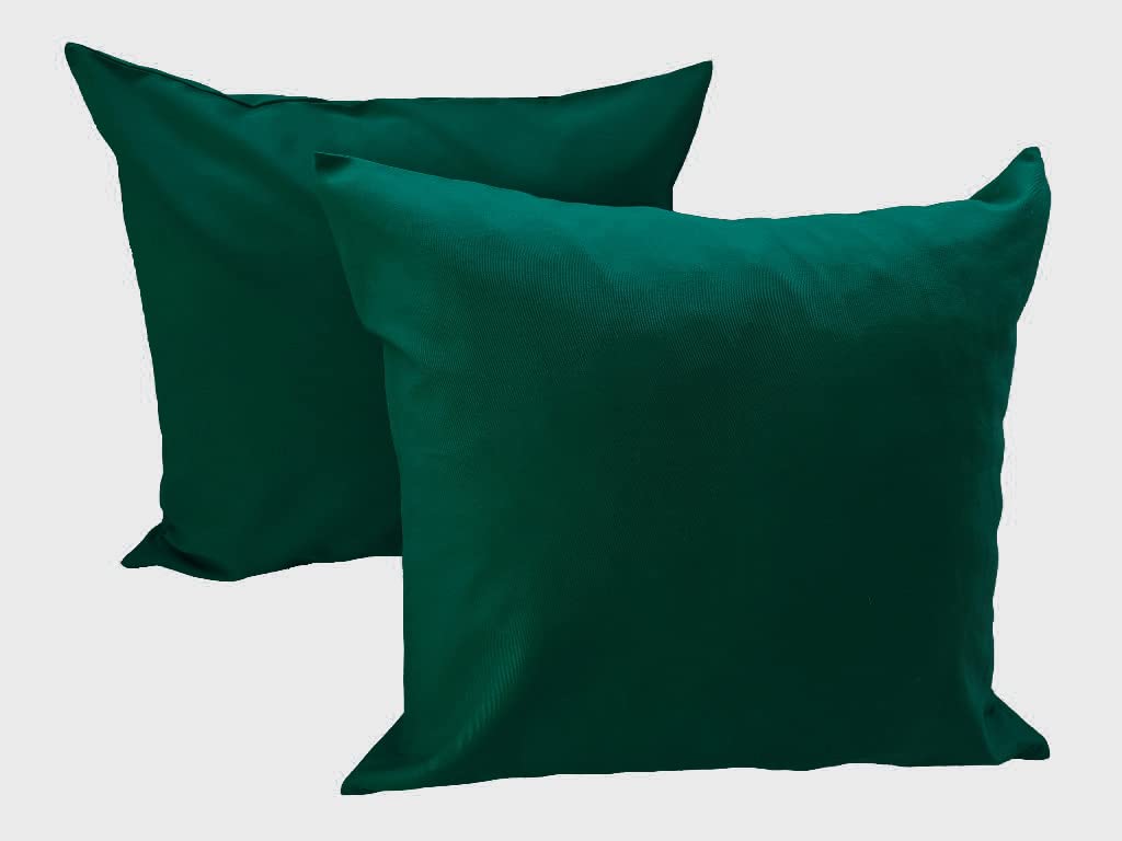 Lemos Home Cushion Cover Decorative Cushion Cover Set of 2 Made from 100% Cotton Collection Concept, Choice of Colours and Sizes (Cushion Cover Set of 2-40 x 40 cm, Fir Green)