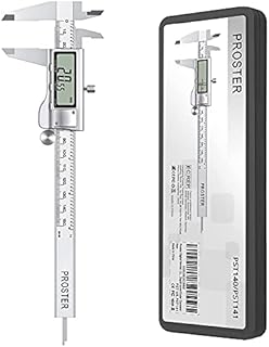 Proster Cyfrowa suwmiarka 150 mm / 6 cali stal szlachetna elektroniczna suwmiarka łamana / cal/metryczna przeliczanie długości szerokość głębokość średnica wewnętrzna średnica zewnętrzna